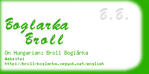 boglarka broll business card